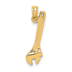 14K 3-D Adjustable Wrench Charm