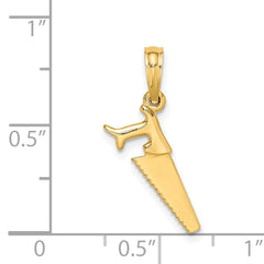 14K 3-D Saw Charm