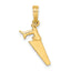 14K 3-D Saw Charm