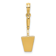 14K 3-D Concrete Tool Spatula Charm