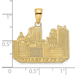 14K Pittsburgh Skyline Charm