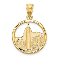 14K Washington D.C. Skyline Circle Charm