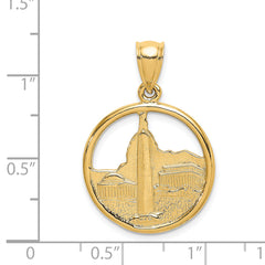 14K Washington D.C. Skyline Circle Charm
