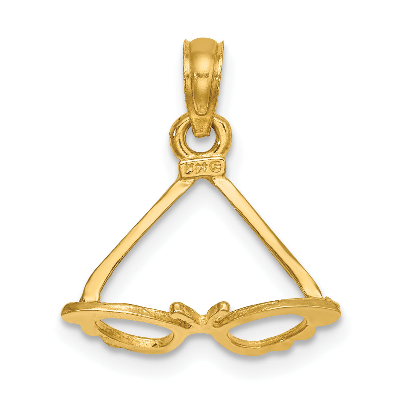 14K 3-D Polished Butterfly Sunglasses Charm