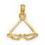 14K 3-D Polished Butterfly Sunglasses Charm