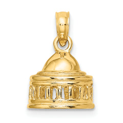 14K 3D Jefferson Memorial Building Washington Charm