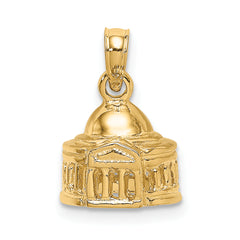 14K 3D Jefferson Memorial Building Washington Charm
