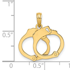 14K 2-Piece Handcuffs Charm