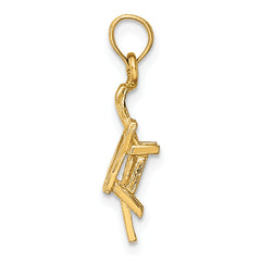 14K 3-D Lounge Beach Chair Charm