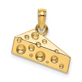 14K Cheese Wedge Charm