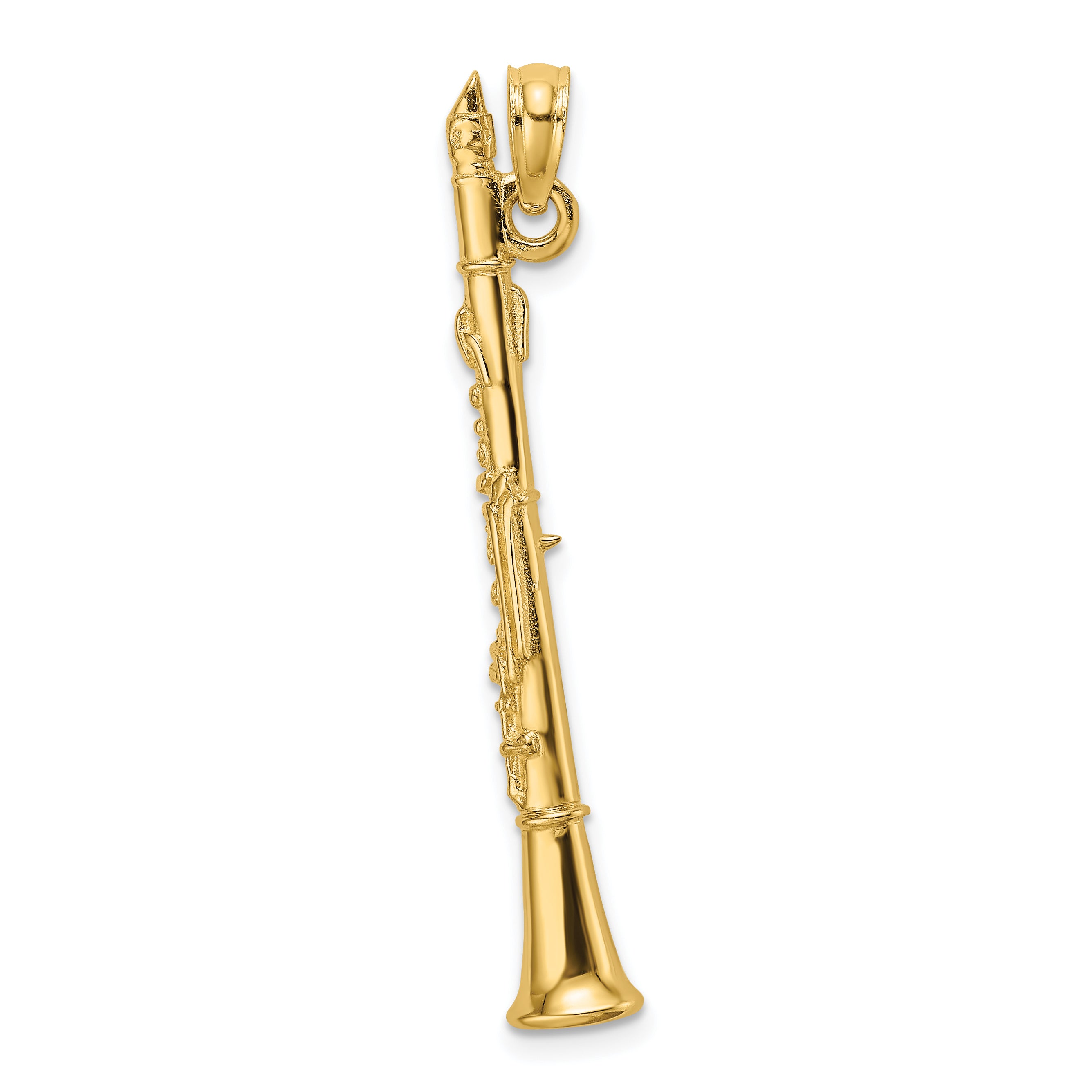 14K 3-D Clarinet Charm