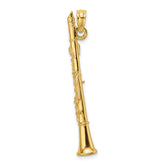 14K 3-D Clarinet Charm