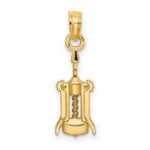 14K Wine Opener Charm