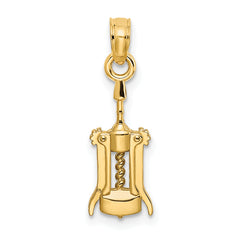 14K Wine Opener Charm