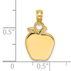14K Polished Apple Charm