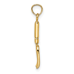 14K 3-D Fork Garden Tool Charm