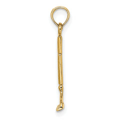 14K 3-D Landscape Rake Garden Tool Charm