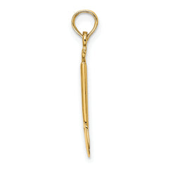 14K 3-D Polished Shovel Garden Tool Charm