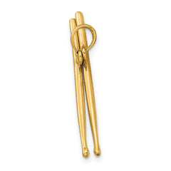 14K 3-D Moveable Drum Sticks Charm