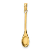 14K Polished 3-D Spoon Charm