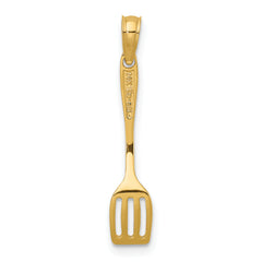 14K 3-D Polished Spatula Charm