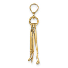 14K 3-D Moveable Garden Tool Collection Charm
