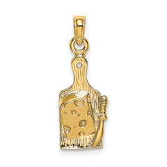 14k Cheese Board w/ Knife Charm
