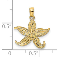 14K Flat Starfish Charm