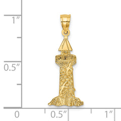 14K Lighthouse With Seagulls Charm