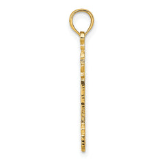 14K Flat and Textured Lighthouse Charm