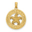 Starfish Charm in 14K Yellow Gold, 25mm Brushed & Textured - Sophia Jewelers