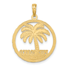14K PUERTO RICO Palm Tree Charm