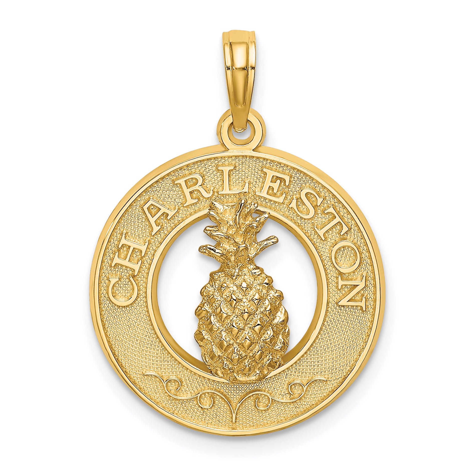 14K CHARLESTON Pineapple Charm