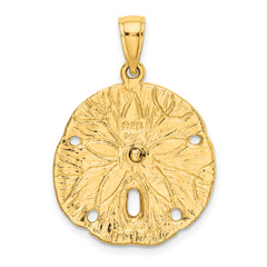 14K Starfish on Sand Dollar Charm
