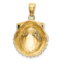 14K Scallop Shell Charm