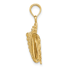 14K Conch Shell Charm