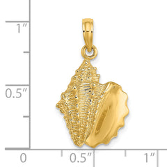 14K Conch Shell Charm
