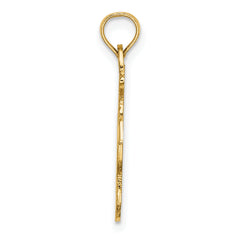 14K Polished Anchor and Rope Charm