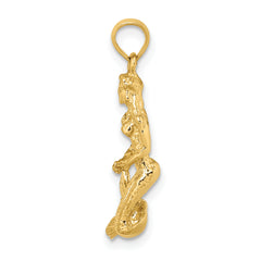 14K 3-D Mermaid Charm