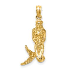 14K 3-D Mermaid Charm