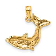 14K Jumping Dolphin Charm