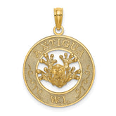 14K ANTIGUA, W.I. Circle w/ Frog Charm