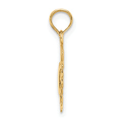 14K Polished Crab Charm