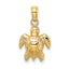 14K Textured Mini Sea Turtle Charm