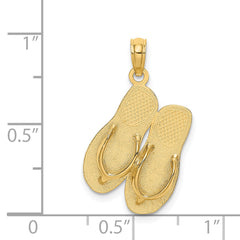 14K 3D Large SEA ISLE Double Flip-flop Charm