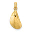 14K Polished Mussel Shell Charm
