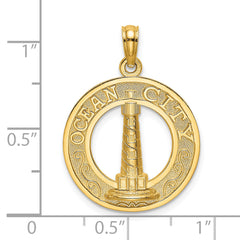 14K OCEAN CITY w/ Lighthouse Charm