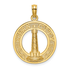 14K OCEAN CITY w/ Lighthouse Charm