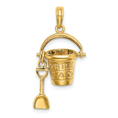 14K 3D MYRTLE BEACH Bucket and Shovel Charm