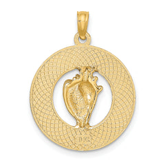 14K KEY WEST w/Conch Shell Circle Charm